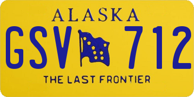 AK license plate GSV712