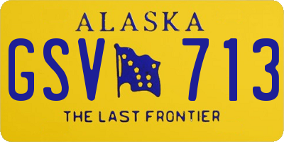 AK license plate GSV713