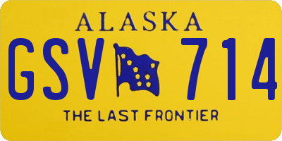 AK license plate GSV714