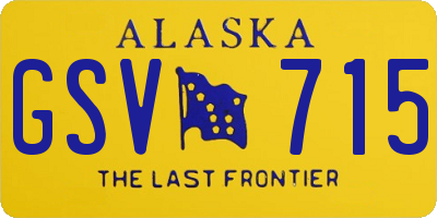 AK license plate GSV715