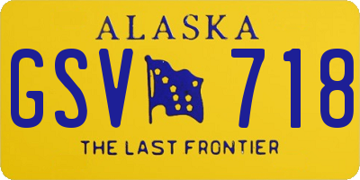 AK license plate GSV718