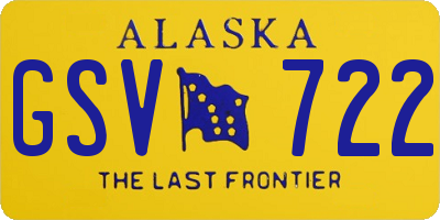 AK license plate GSV722