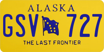 AK license plate GSV727