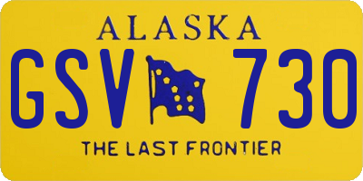 AK license plate GSV730