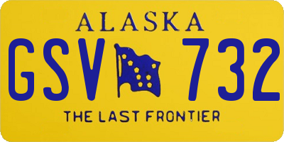 AK license plate GSV732