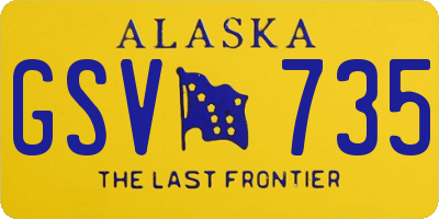 AK license plate GSV735