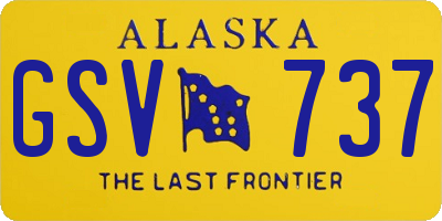 AK license plate GSV737