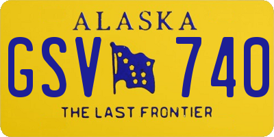 AK license plate GSV740