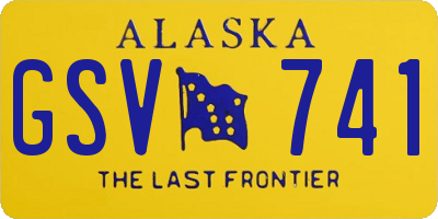 AK license plate GSV741