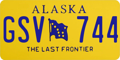 AK license plate GSV744