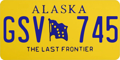 AK license plate GSV745