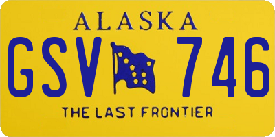 AK license plate GSV746