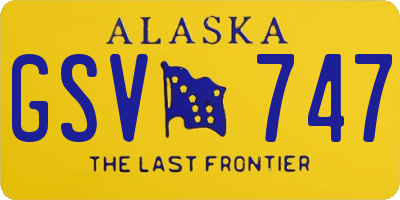 AK license plate GSV747