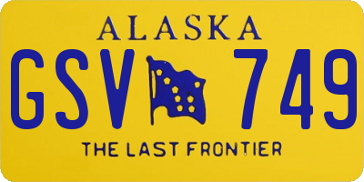 AK license plate GSV749