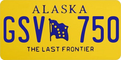 AK license plate GSV750