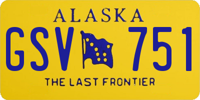 AK license plate GSV751