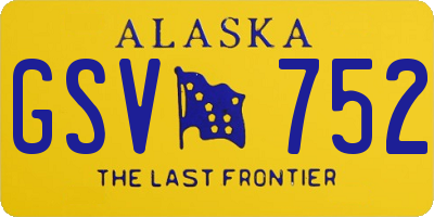 AK license plate GSV752