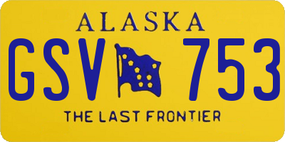 AK license plate GSV753