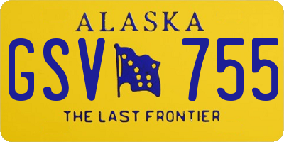 AK license plate GSV755
