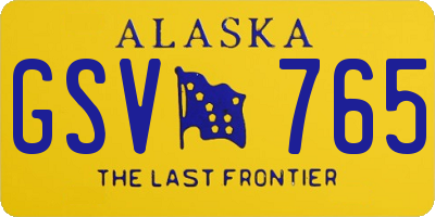 AK license plate GSV765