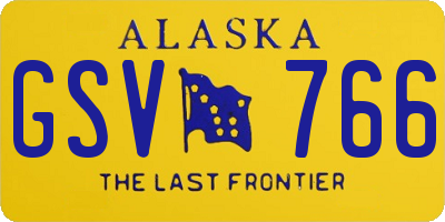AK license plate GSV766