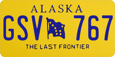 AK license plate GSV767