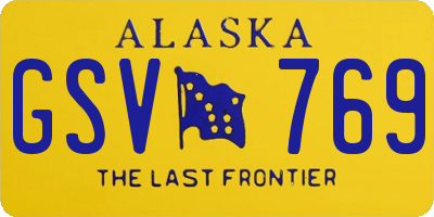 AK license plate GSV769