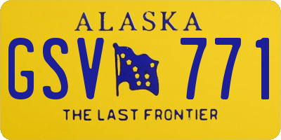 AK license plate GSV771