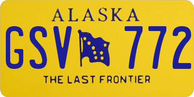 AK license plate GSV772