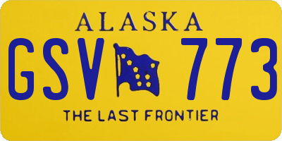 AK license plate GSV773