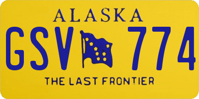 AK license plate GSV774