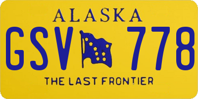 AK license plate GSV778