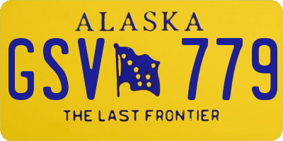 AK license plate GSV779