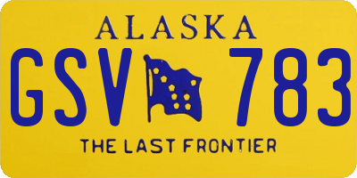AK license plate GSV783