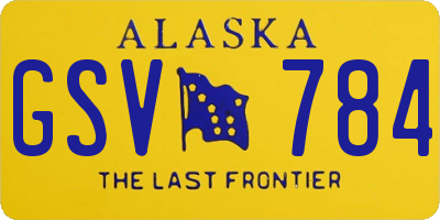 AK license plate GSV784