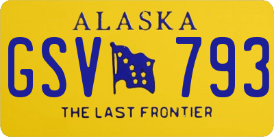 AK license plate GSV793