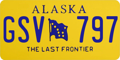 AK license plate GSV797