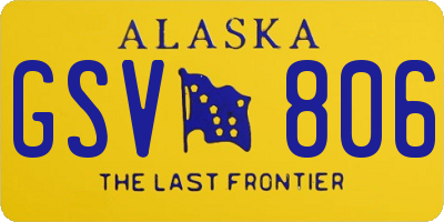 AK license plate GSV806