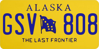 AK license plate GSV808