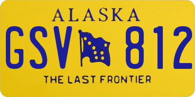 AK license plate GSV812