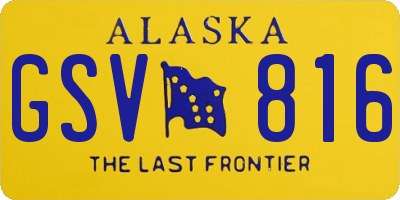 AK license plate GSV816