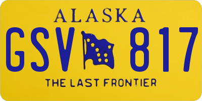 AK license plate GSV817