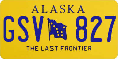 AK license plate GSV827