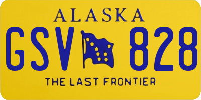 AK license plate GSV828