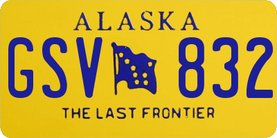AK license plate GSV832