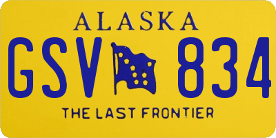 AK license plate GSV834