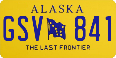 AK license plate GSV841