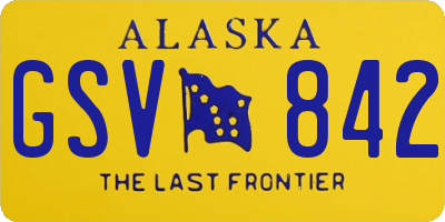 AK license plate GSV842