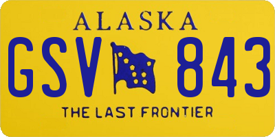 AK license plate GSV843