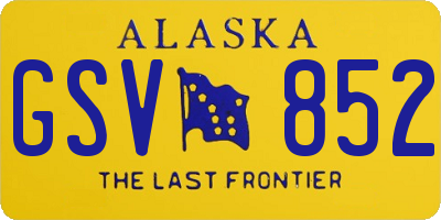 AK license plate GSV852